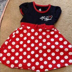 Disney Minnie Mouse Red, Black & White Polka Dot Dress